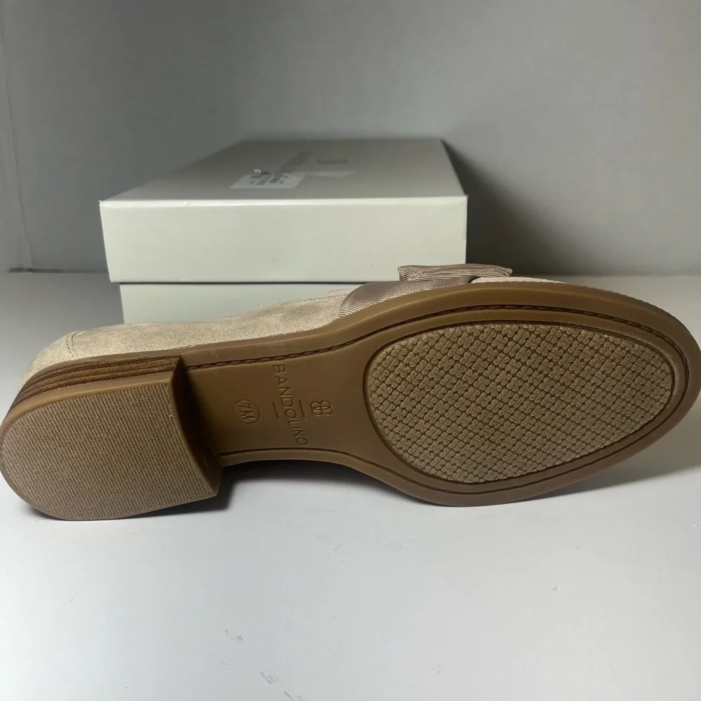 Bandolino Women's Lindio Bow Detail Slip On Loafers size 7